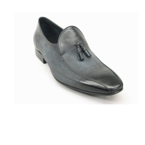 Mens Velvet Modern Loafer Dress Shoe in Burgundy