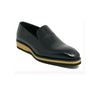 Mens Carrucci Whole Cut Leather Fade Slip On Dress Shoe in Black
