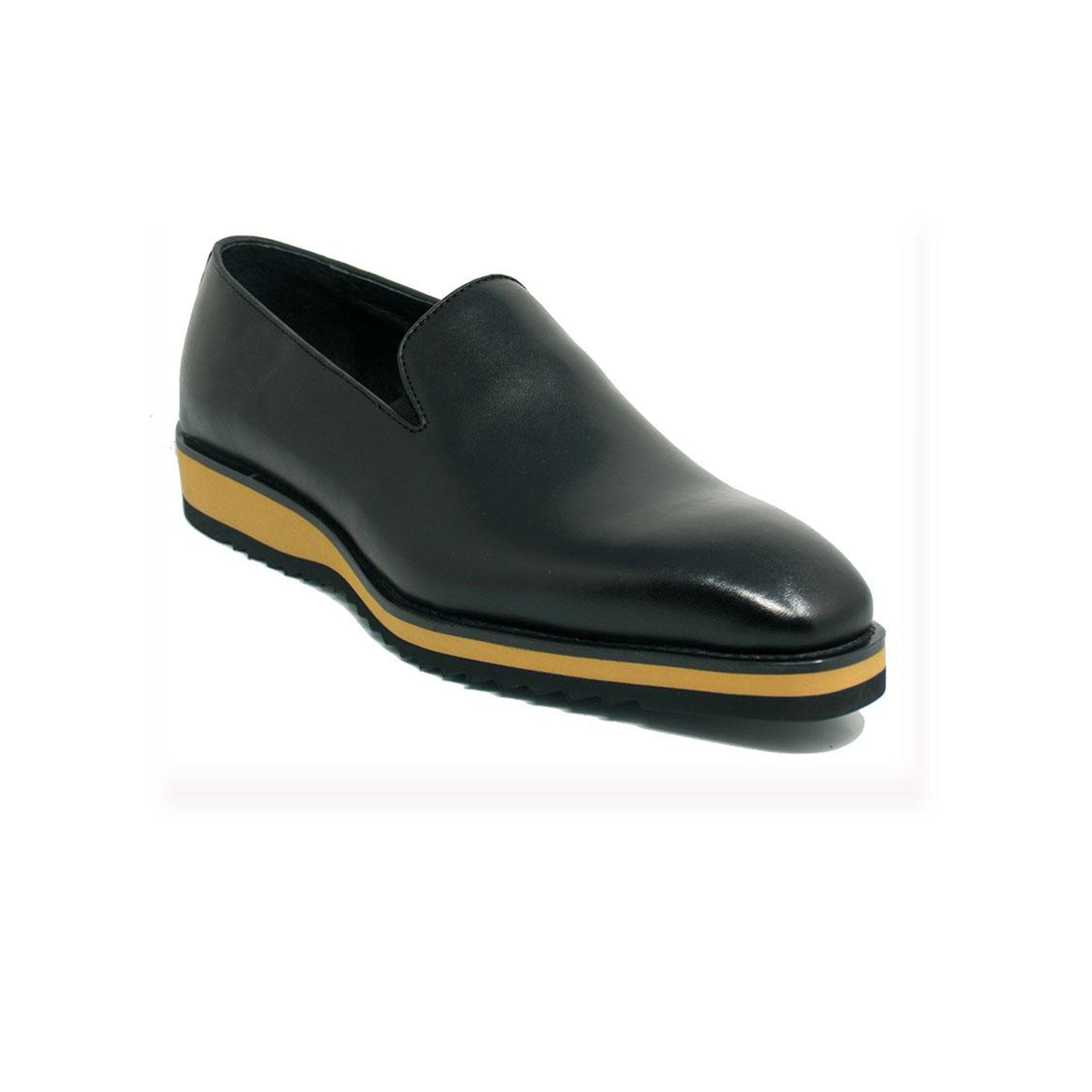 Mens Carrucci Whole Cut Leather Fade Slip On Dress Shoe in Burgundy