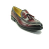 Mens Carrucci Timeless Leather Tassel Loafer in Burgundy