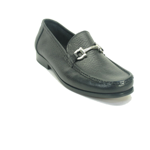 Mens Carrucci Timeless Buckle Loafer Dress Shoe in Brown