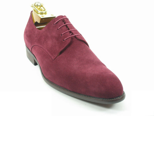 Mens Pain Toe Suede Oxford Dress Shoe in Navy