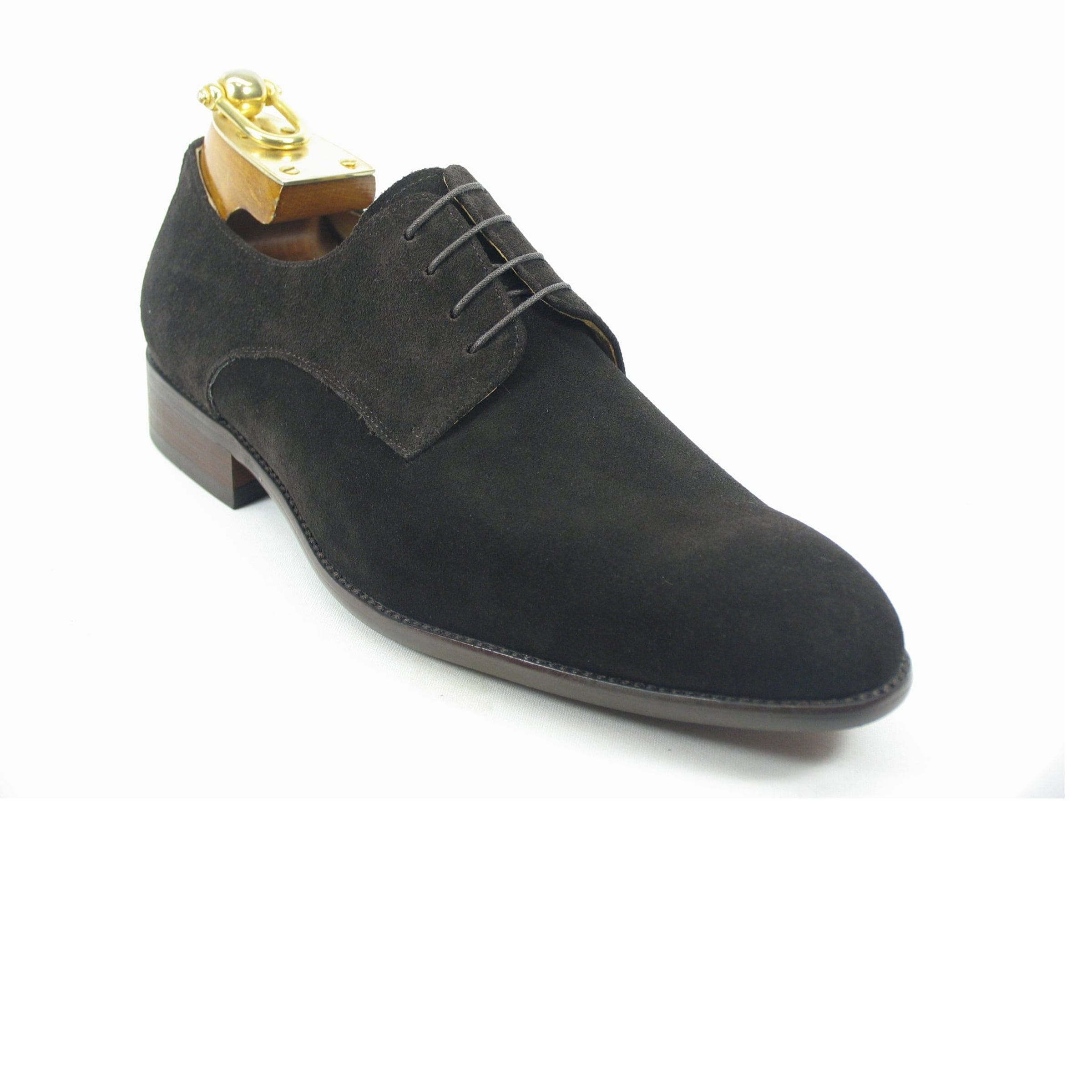 Mens Pain Toe Suede Oxford Dress Shoe in Burgundy