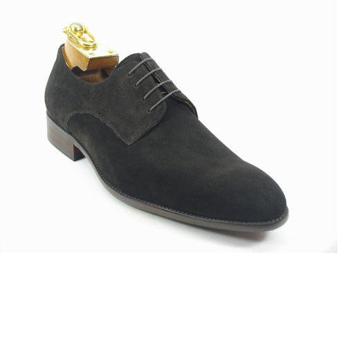 Mens Pain Toe Suede Oxford Dress Shoe in Navy