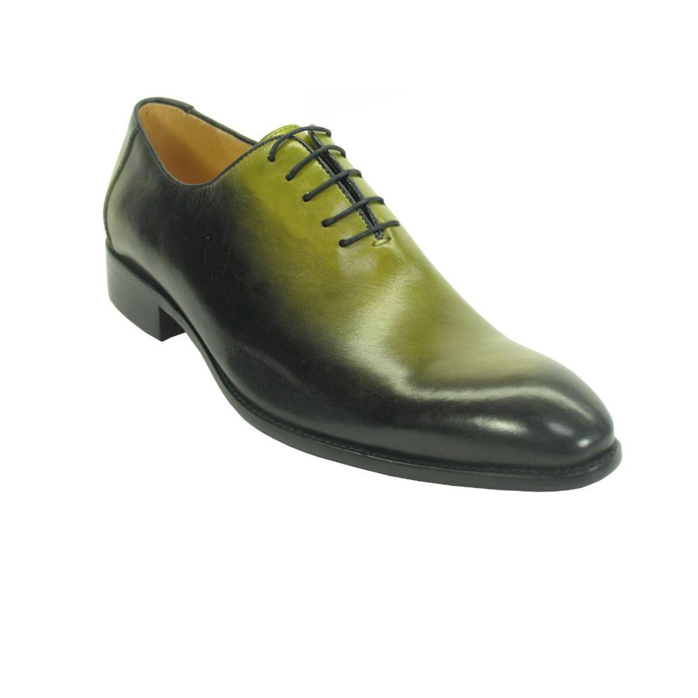 Mens Carrucci Wholecut Leather Dress Shoe Oxford in Cognac