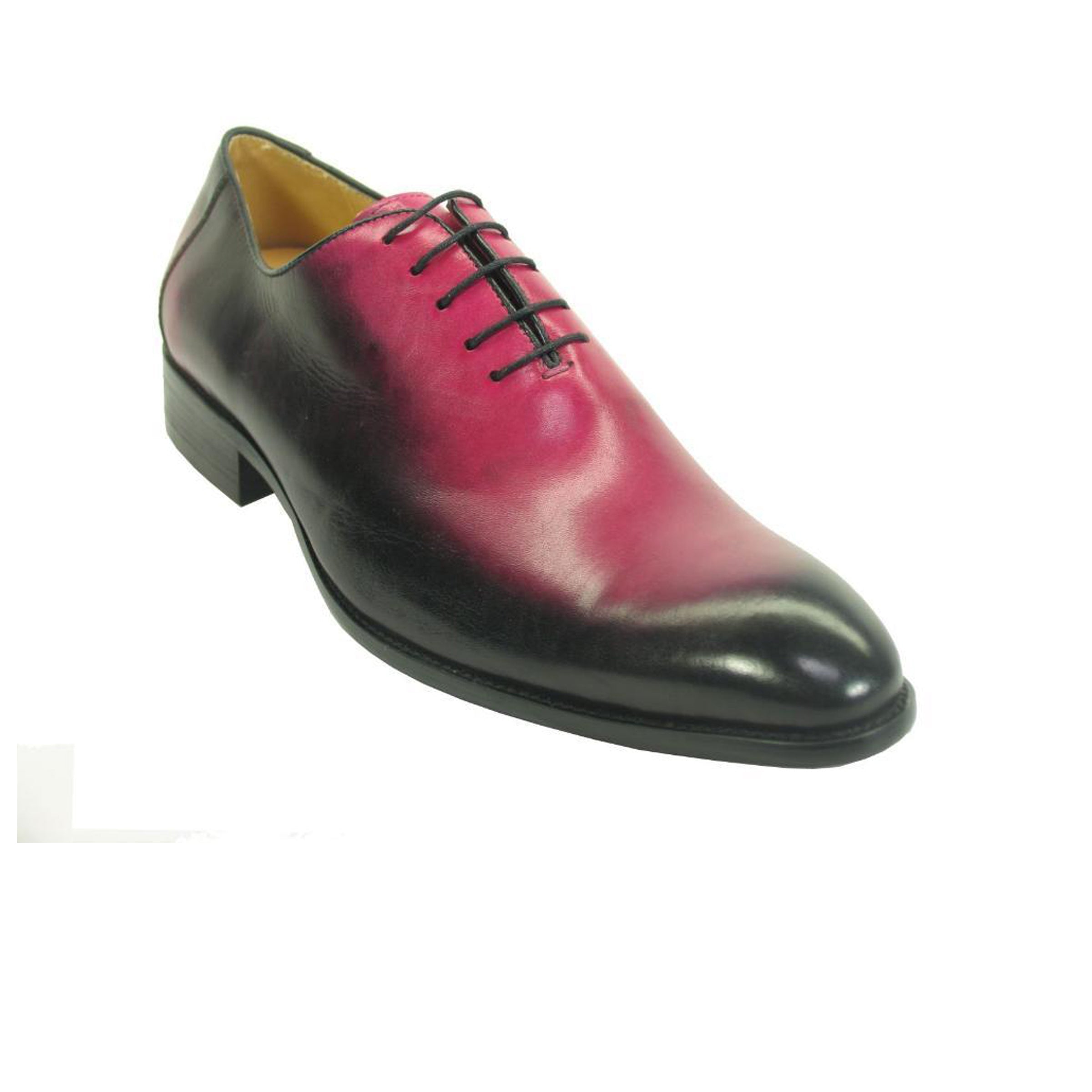 Mens Carrucci Wholecut Leather Dress Shoe Oxford in Cognac
