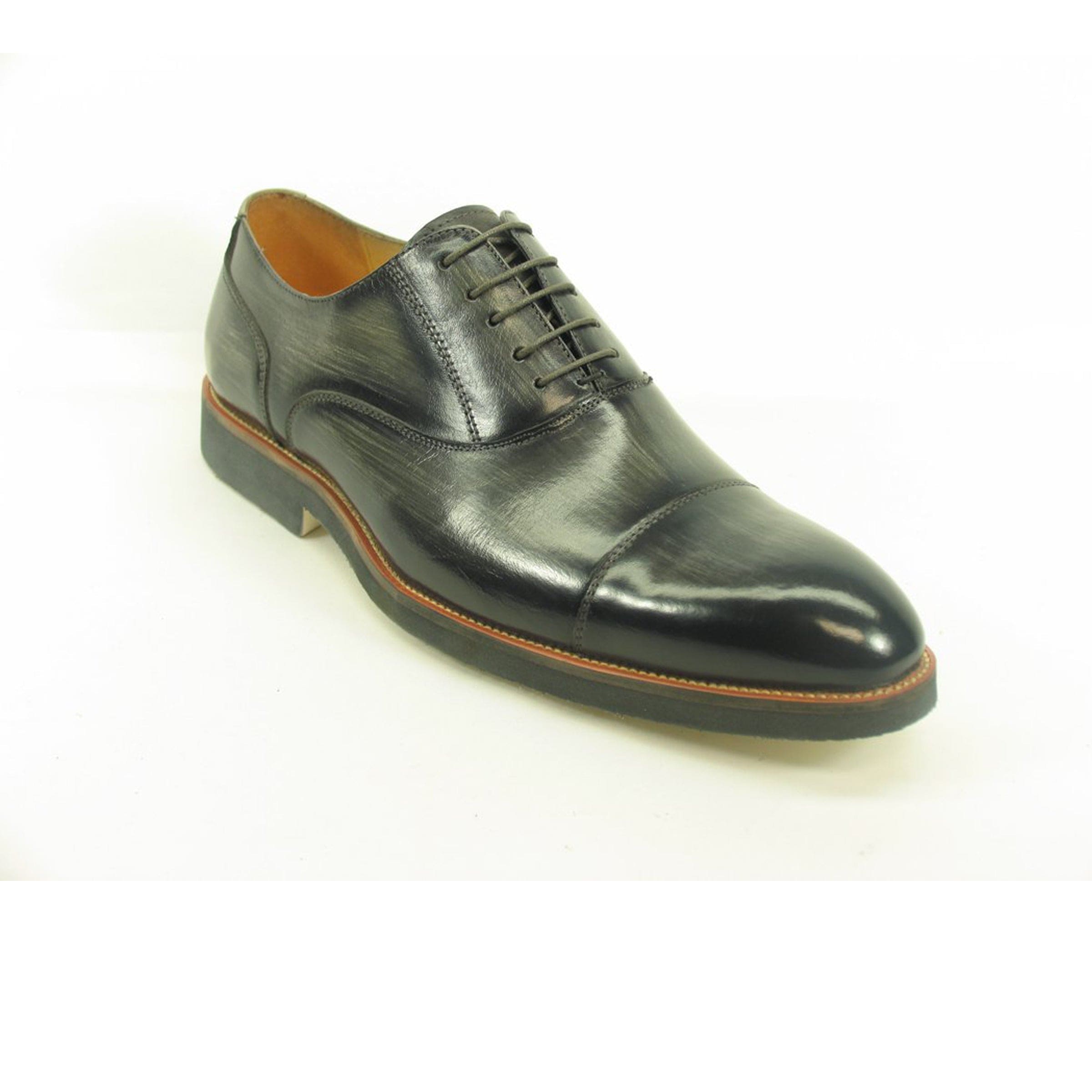 Mens Carrucci Semi-Casual Painted Leather Dress Shoe in Cognac