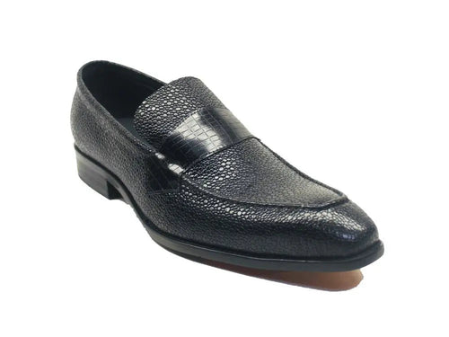 Carrucci Caviar Calf Penny Loafer - Luxury Italian Leather Shoe