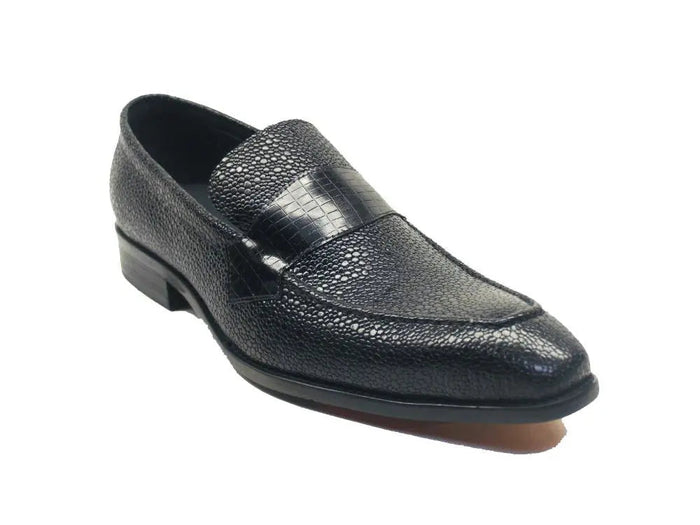 Carrucci Caviar Calf Penny Loafer - Luxury Italian Leather Shoe