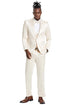 Men's One Button Vested Shiny Satin Sharkskin Champagne Party Suit