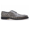 Men's Belvedere Chapo Hornback Caiman Crocodile Dress Shoe in Grey