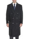 Mens Black Overcoat - Black Double Breasted Overcoat - Full length Classic Fit Topcoat in Australian Wool Fabric in 7 Colors