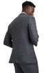 Plaid Suit - Windowpane Suit - Checkered Suit - Mens Vested Charcoal Suit