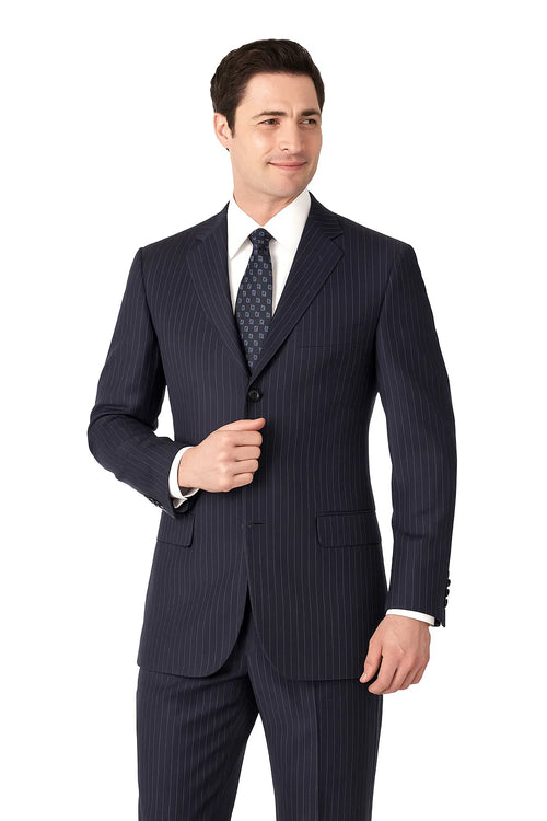Charcoal Grey 3-Button Classic Fit Men's Suit, 100% Wool