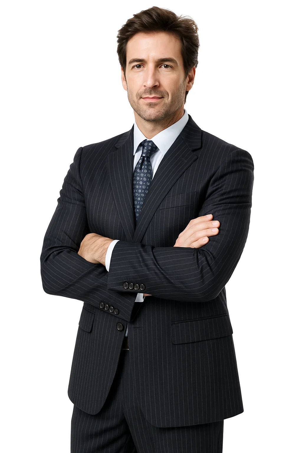 Charcoal Grey 3-Button Classic Fit Men's Suit, 100% Wool