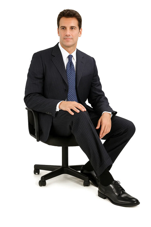 Charcoal Grey 3-Button Classic Fit Men's Suit, 100% Wool