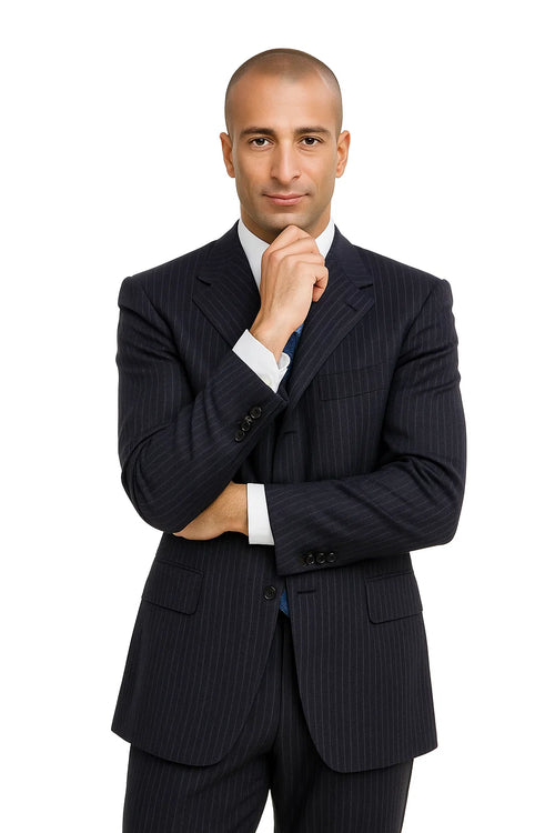 Charcoal Grey 3-Button Classic Fit Men's Suit, 100% Wool