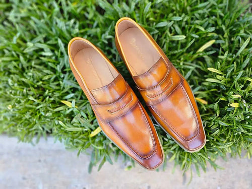 Hand-Finished Patina Penny Loafer