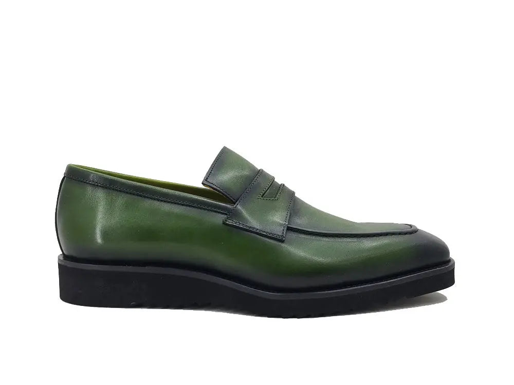 Hand-Finished Patina Penny Loafer
