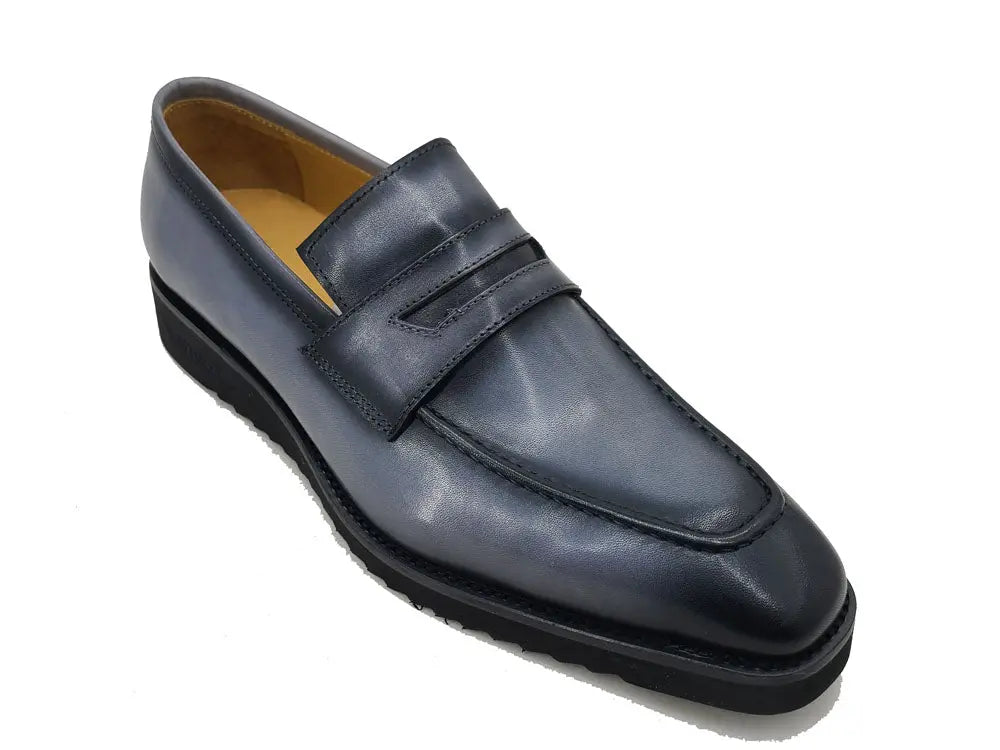 Hand-Finished Patina Penny Loafer
