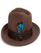 Brown Dress Hat 1920s Fedora Style - Mens Classic Wool Fedora Dress Hat in Brown