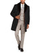 Mens Black Overcoat - Men's Classic Fit Trim Overcoat Three Quarter Length Coat