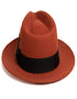 Rust Dress Hat 1920s Fedora Style - Mens Classic Wool Fedora Dress Hat in Rust