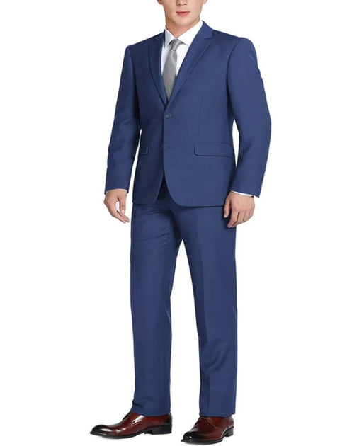 Cobalt Blue Suit - Mens Basic Two Button Classic Fit Royal Sapphire Blue Suit