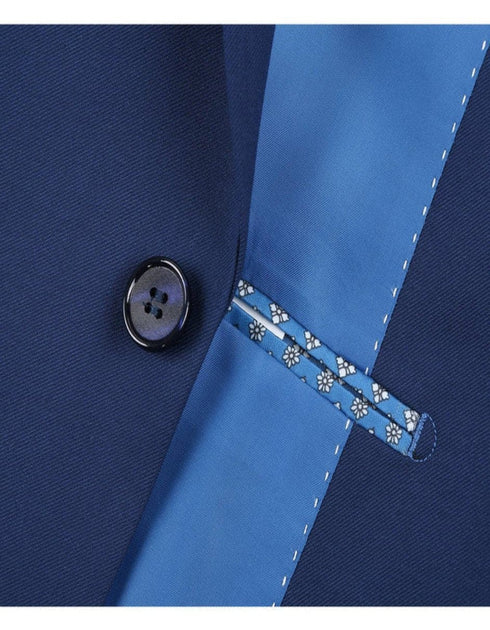 Cobalt Blue Suit - Mens Basic Two Button Classic Fit Royal Sapphire Blue Suit