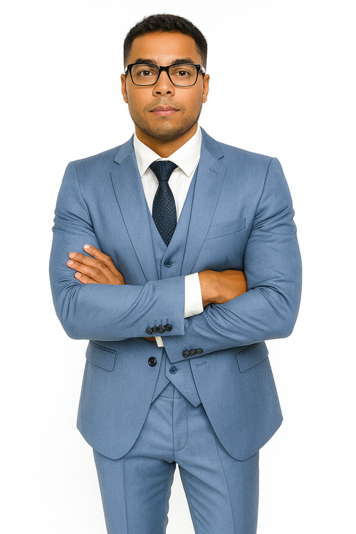 Dusty Blue Groomsmen Suits - Dusty Blue Suits