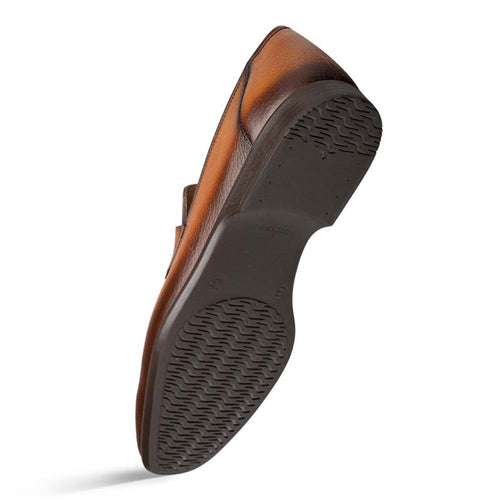 Luxury Mezlan Penny Loafers for Men – Cognac Deerskin Slip-On Dress Shoes