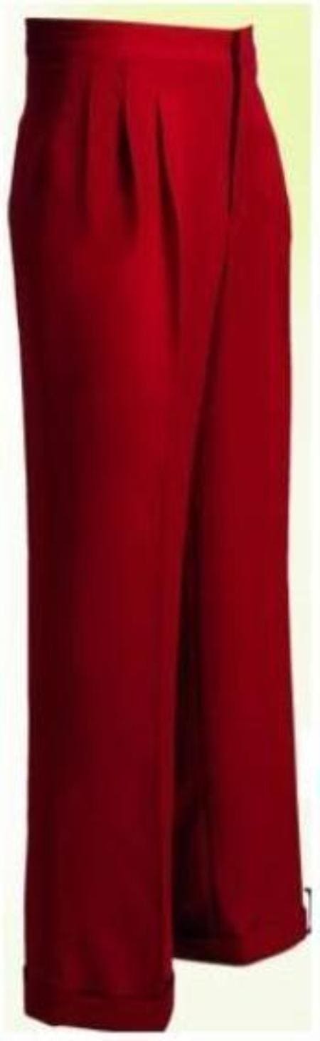 Mens 56 Pleated Dress Pants Mizzani Pleated Super 120'S - AlbertoNardoniStore