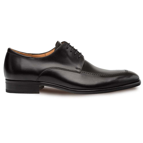 Mezlan Coventry Black Calfskin Oxford for Men – Timeless Apron Toe Design, Spanish Craftsmanship