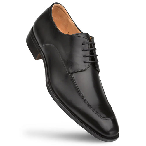 Mezlan Coventry Black Calfskin Oxford for Men – Timeless Apron Toe Design, Spanish Craftsmanship