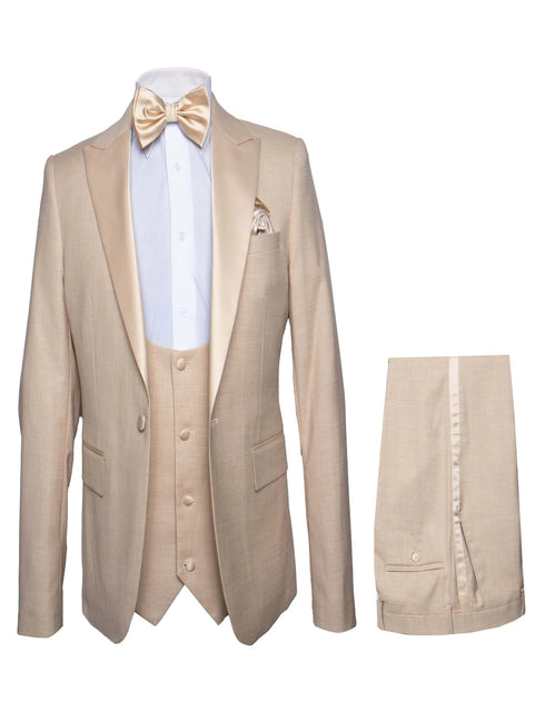 Champagne Color Wedding Suit - Beigish Goldish Color Tuxedo - Rossi Man Leo Tuxedo