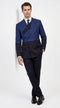 Statement Men's 2 Piece 100% Wool Modern Fit Double Breasted Suit - Two Tone Jacket