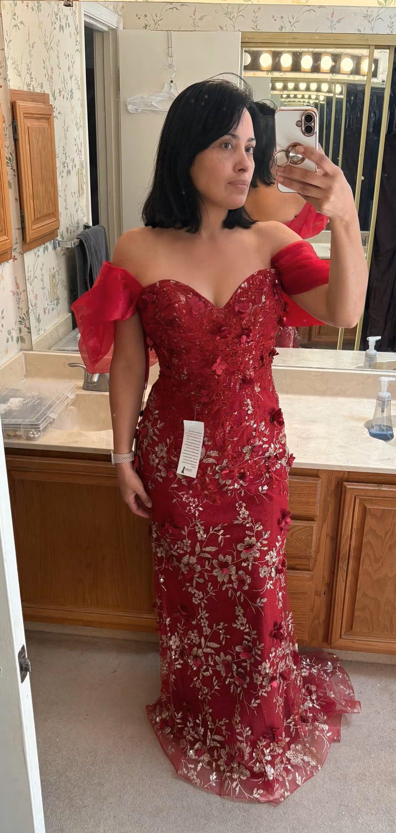 Burgundy Quinceanera Mom Dresses Mother of the Quince Gowns