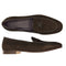 Zelli Sueded Goatskin Loafer with Crocodile Vamp in Nicotine