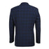 Mens Plaid Suit - Patterned Business Suit - Mens Slim Fit Two Button Stretch Suit In Dark Navy Windowpane Plaid