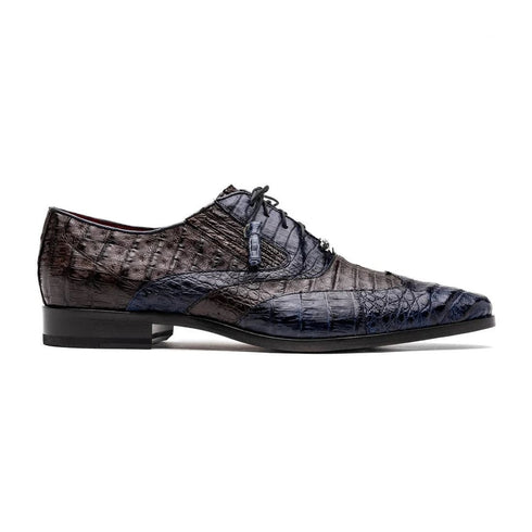 Marco Di Milano Luciano Men's Shoes Exotic Crocodile Classic Wingtip Dress Derby Oxfords