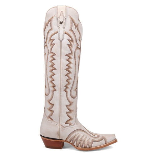 Dan Post Women's Western White Josie Tall Snip Toe Boots