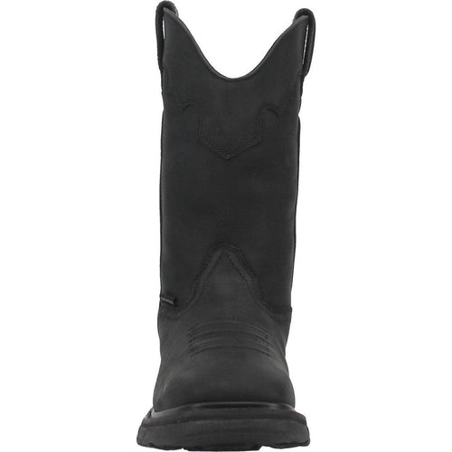 Dan Post Blayde Waterproof Black Square Toe Leather Boot