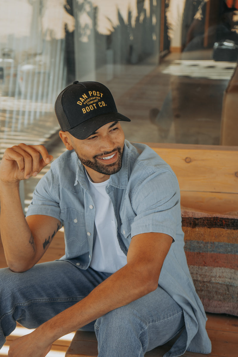 Dan Post Trucker Hat: Premium Leather Cap for Men
