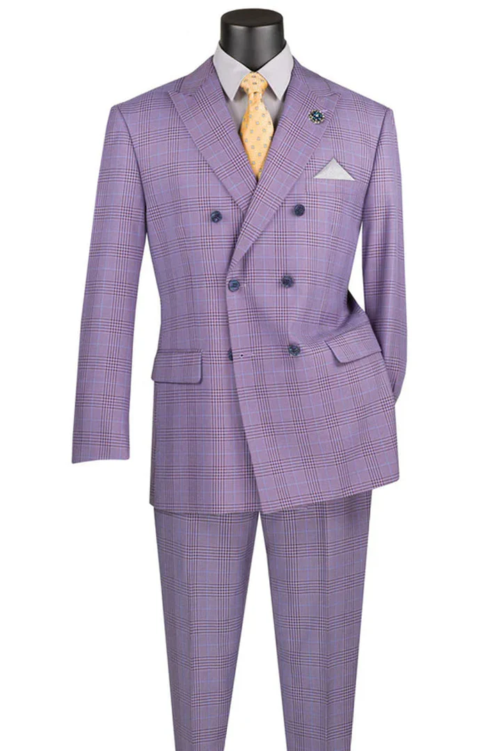 Mens Easter Suit - Jacket and Pants in Summer Color Light Purple Modern Fit Light Weight