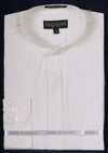Ivory Men's Classic Banded Collar French Dress Shirt