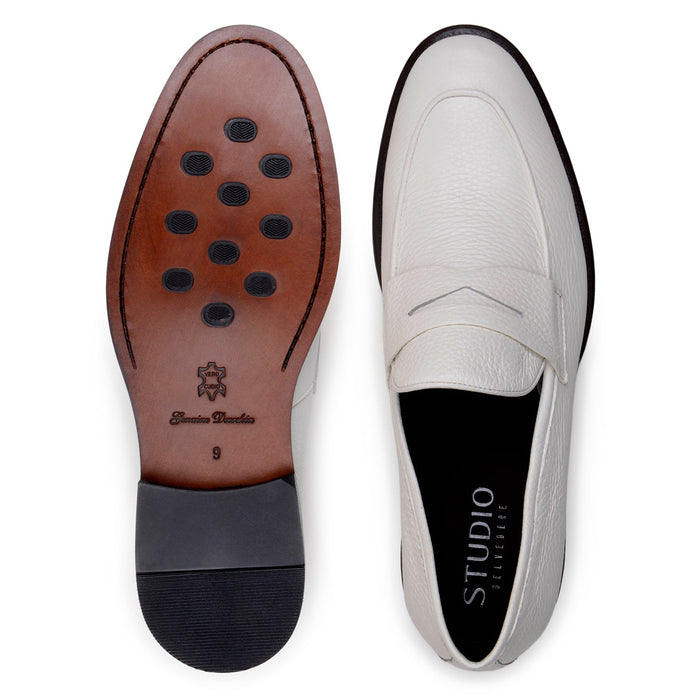 Belvedere NOHR White Leather Luxury Shoe