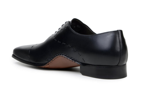 Belvedere Maestro Black Leather Oxford Dress Shoe