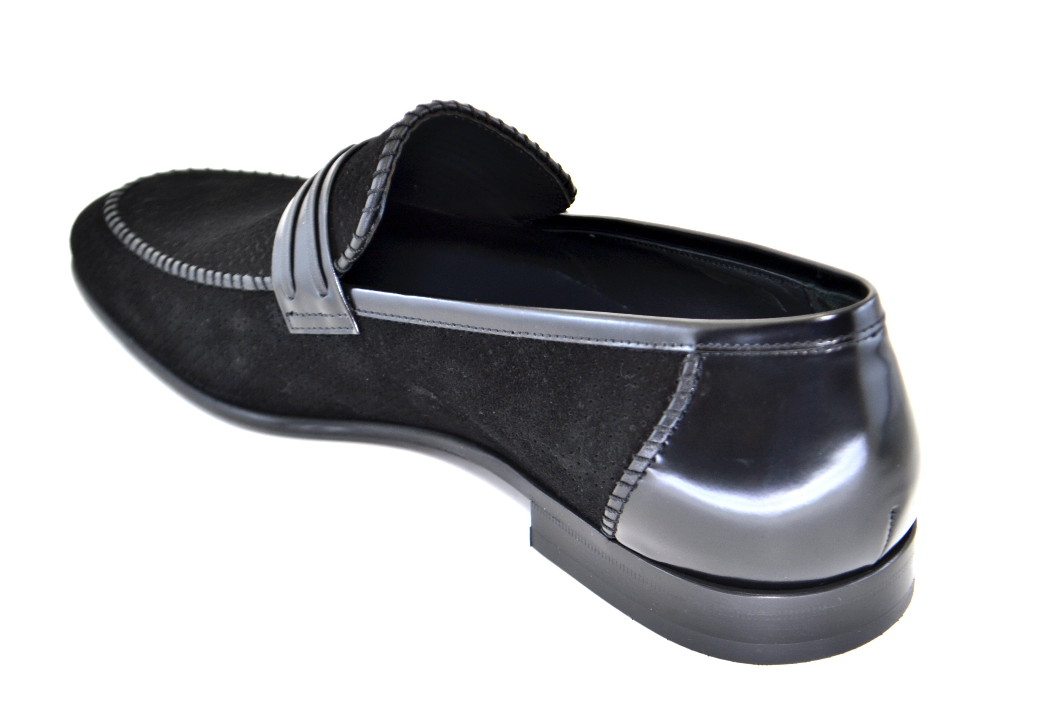 C130-3417HS- Perforated Suede- Black