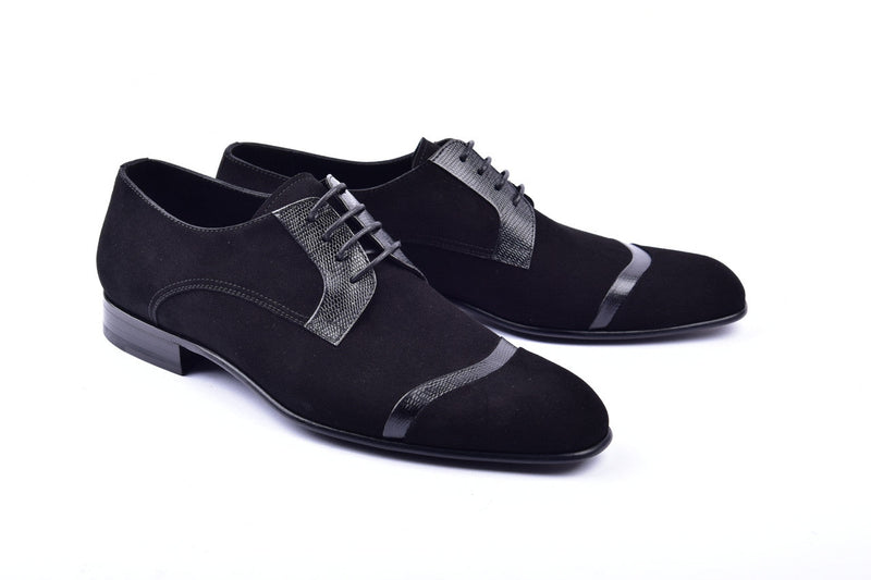 Corrente 2432 Suede Lace-Up - Black - Black - Size 13