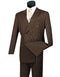 Gangster Suit - Mobster Suit - Mafia Suit For Mens Double Breasted Gangster Pinstripe Brown Suit